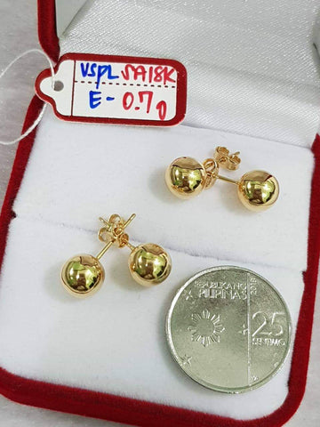 18K SD Real Gold Earrings ball btch may2021