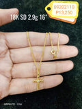 18k Real Gold Necklace cross Sept #11 2021