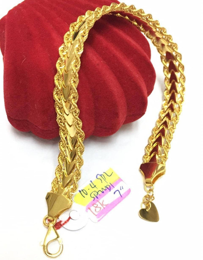 18K Real Gold SD Heart Bracelet btch28