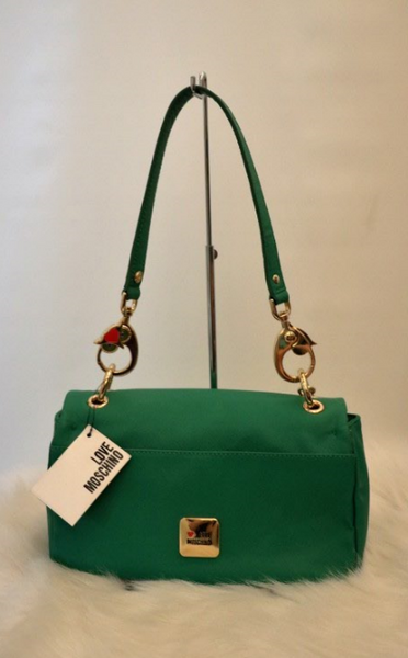 green moschino bag