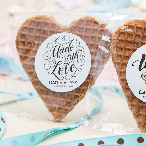 Personalized Heart Stroopwafel Party Favors Starting At 1 85