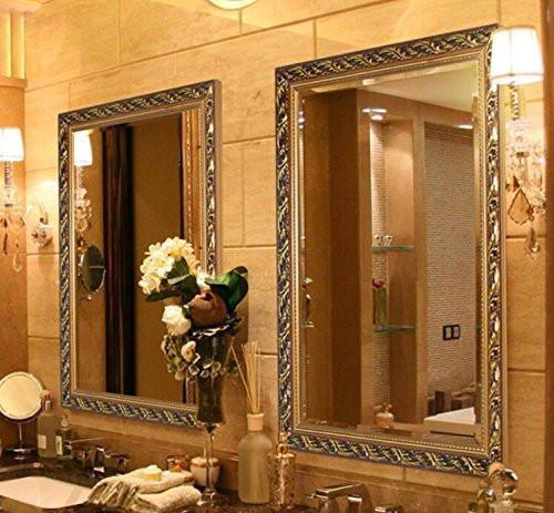 mirror bathroom vanity decorative baroque antique mounted frame hans alice wooden rectangular makeup mirrors framed wood deals horizontal bath vertical