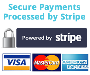Secure payments by Stripe