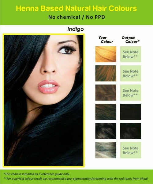 Henna Hair Dye Color INDIGO Powder Natural Colorant NO PPD Ammonia Men  Women – herbadiet