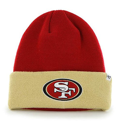San Francisco 49ers Gold Cuff 2-Tone "Monroe" Beanie Hat - NFL SF Cuffed Knit Cap