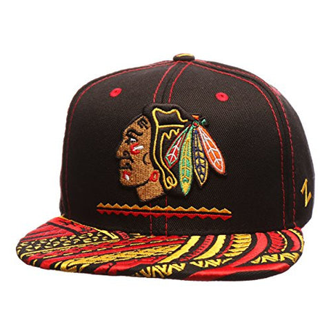 Chicago Blackhawks "Kona" Adjustable Snapback Cap - NHL Flat Bill, Men's One Size, Hawaiian Baseball Hat