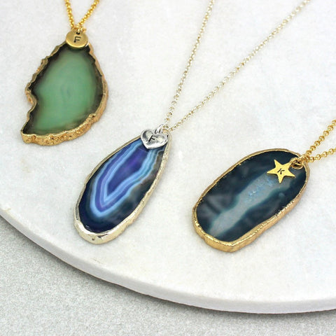 agate statement pendant