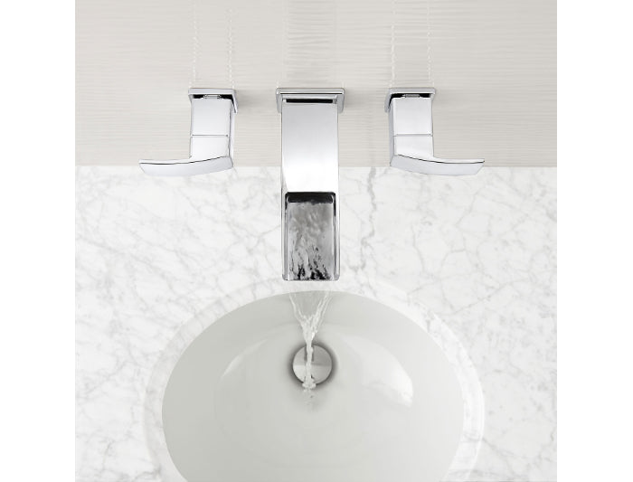 Pfister Kenzo Wall Mount Widespread Trough Bath Faucet In Chrome