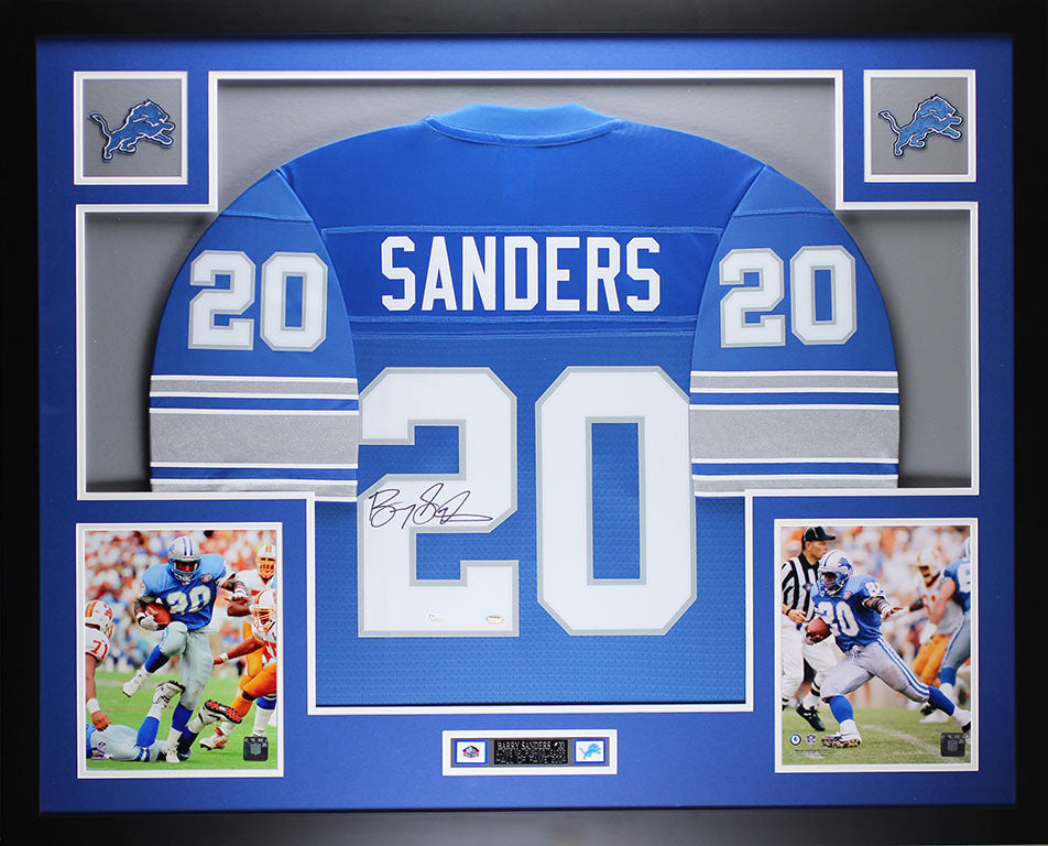 barry sanders stitched jersey