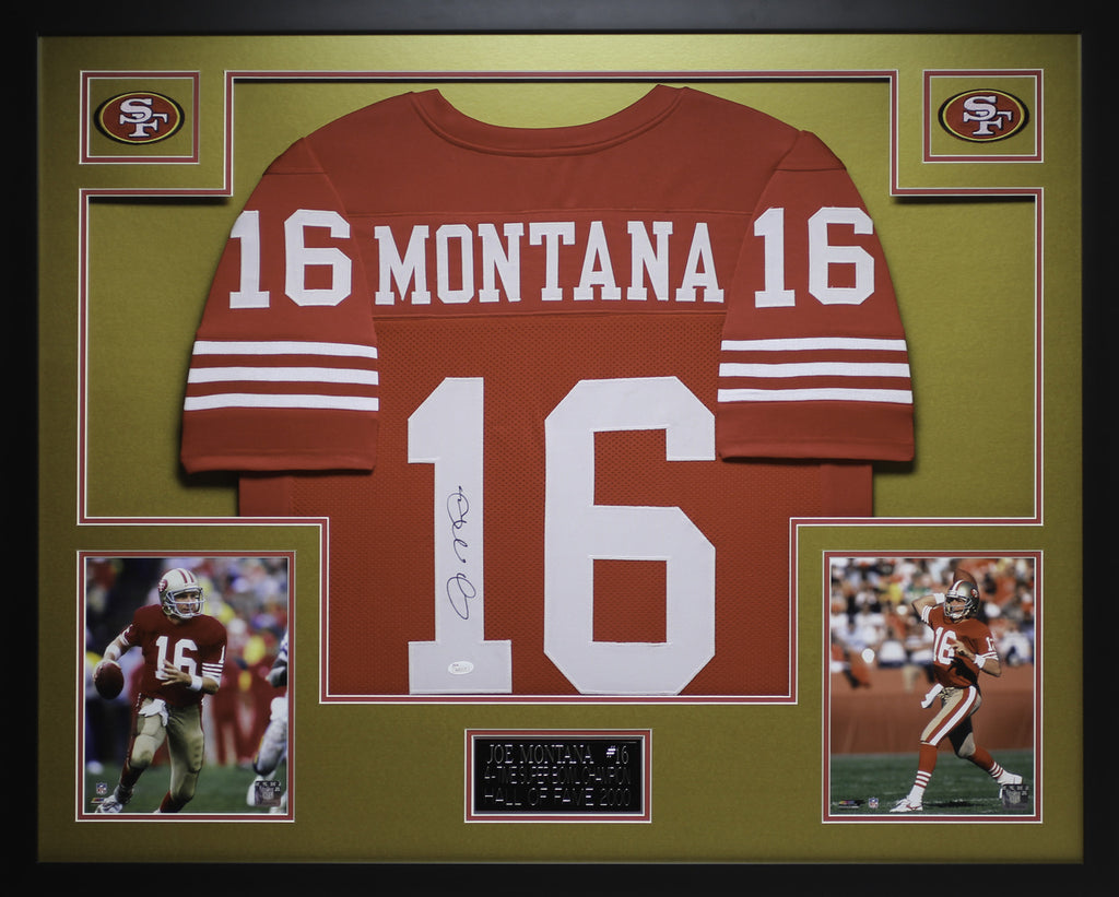 joe montana framed jersey