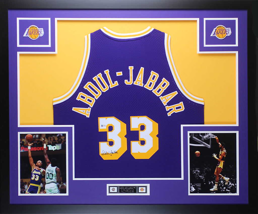 signed kareem abdul jabbar jersey