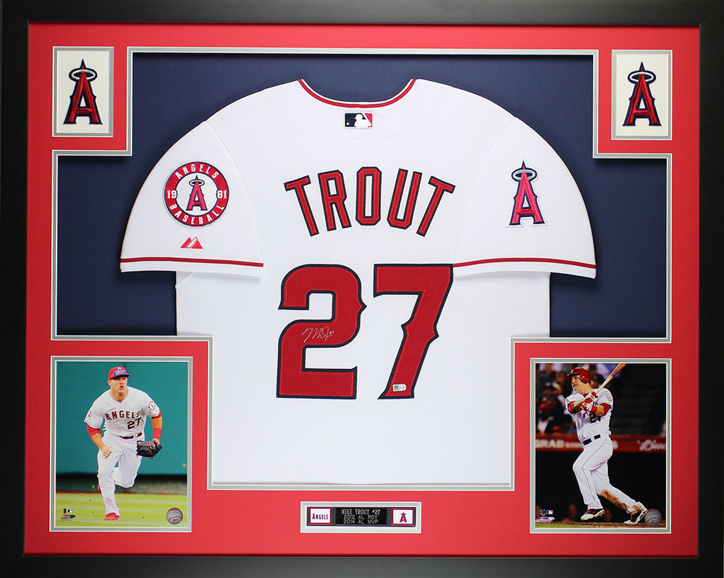 mike trout framed jersey