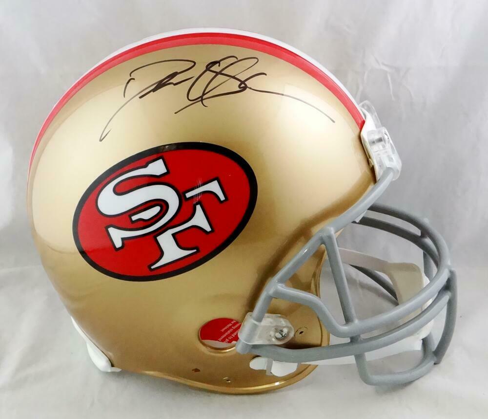 Beckett Auth *Black Frank Gore Autographed San Francisco 49ers F/S Helmet 
