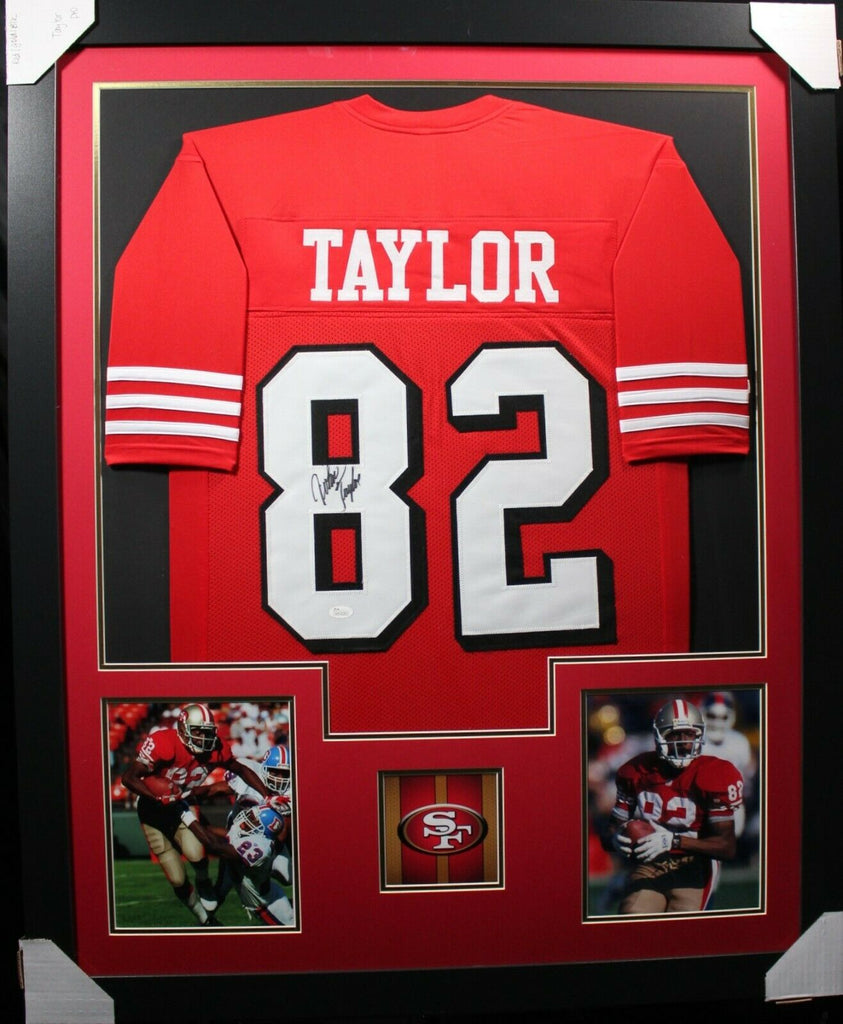 JOHN TAYLOR (49ers red TOWER) Signed Autographed Framed Jersey JSA – Super  Sports Center