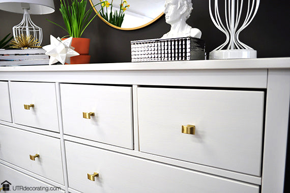 To take a dresser from boring to chic with minimal effort 