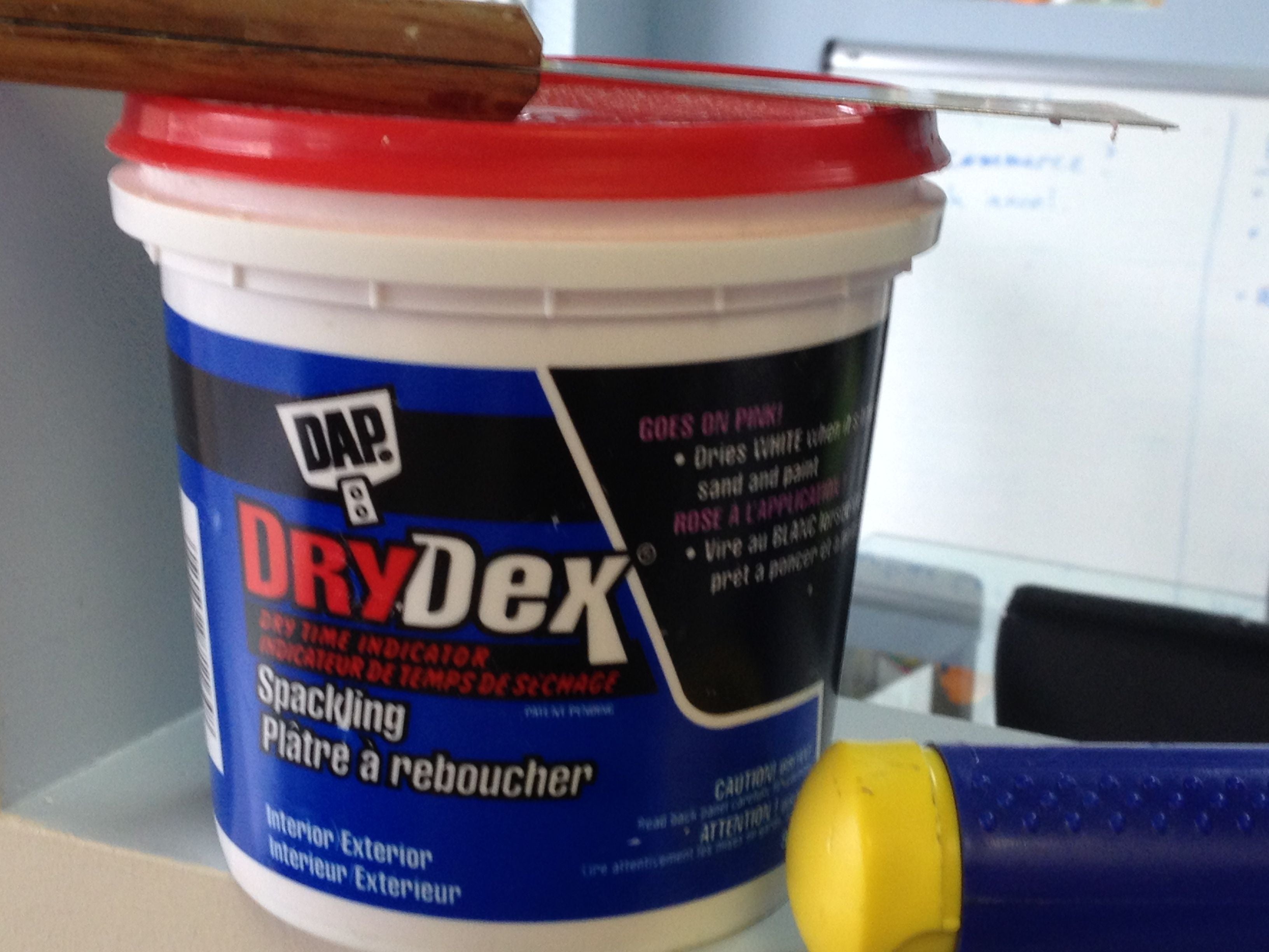 tub of DryDex spackling 