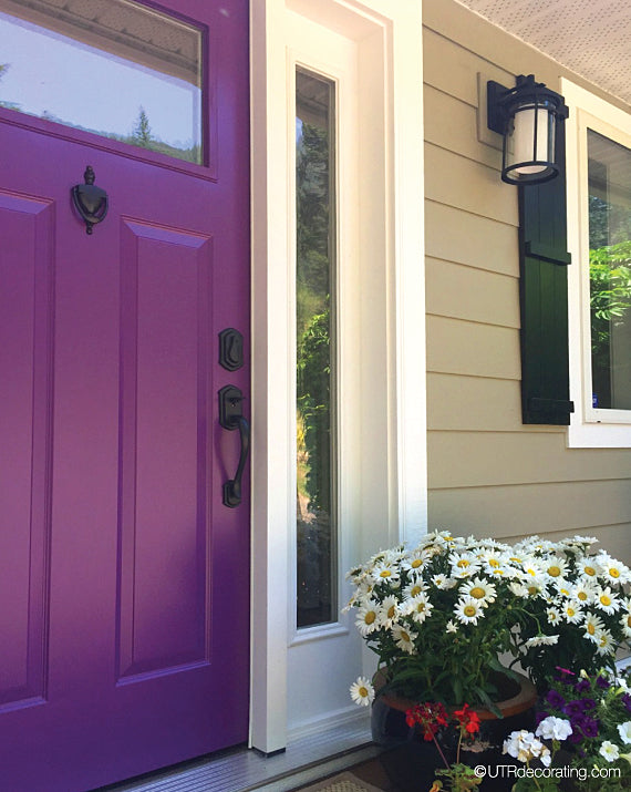 Painting a door purple