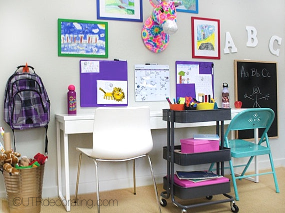 Study space for kids and cart