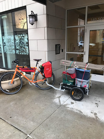 Jason's bike loaded up for the move