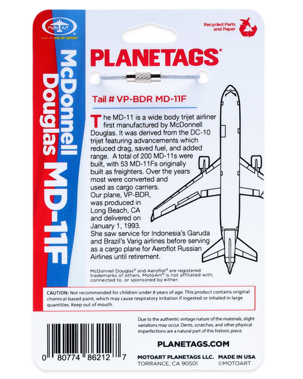 Planetags McDonnell Douglas Aeroflot MD-11F #VP-BDR NEU 
