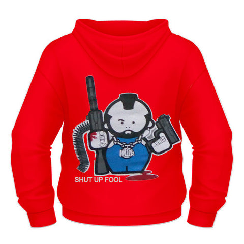 Shut Up Fool Printed Hoodie
