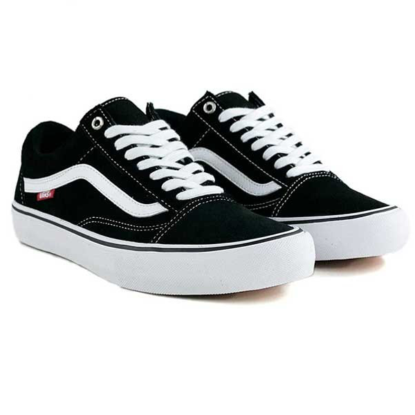 old school vans black white