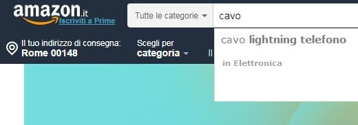 suggerimenti categorie Amazon