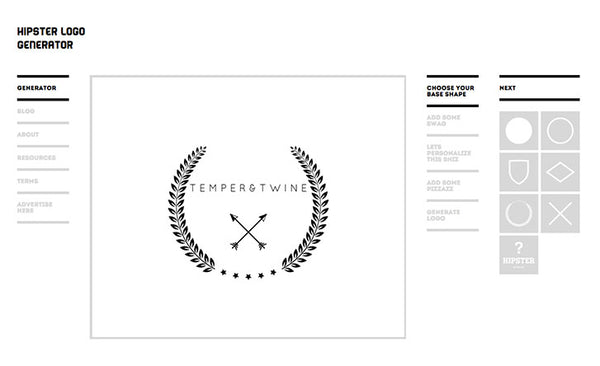 creatori di logo online - creazione hipster logo
