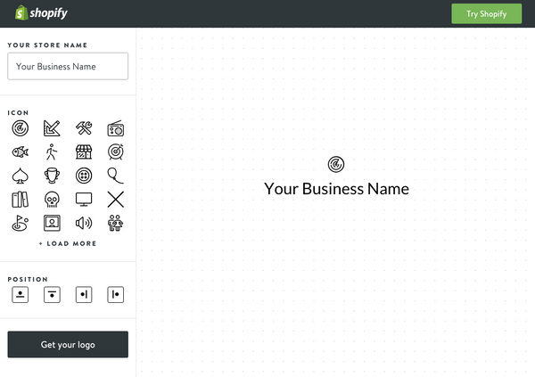creatori di logo online - Shopify crea un logo