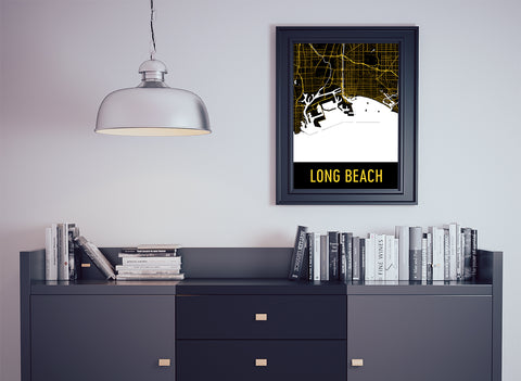 long beach city print