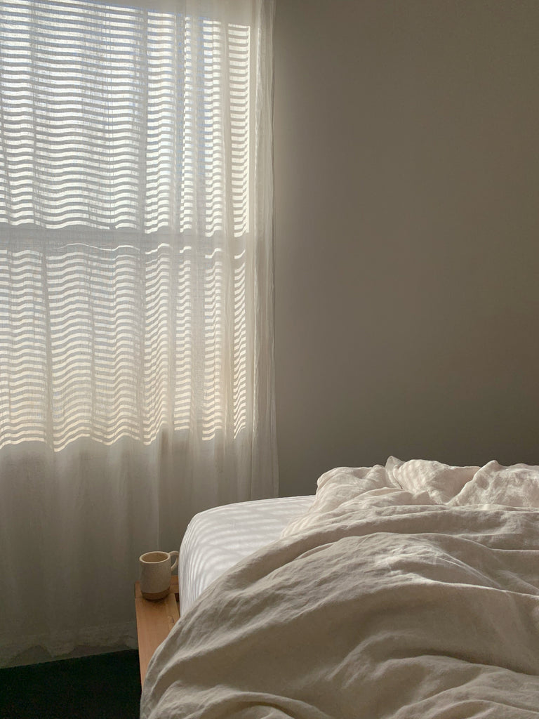 Linen bedding and natural light 
