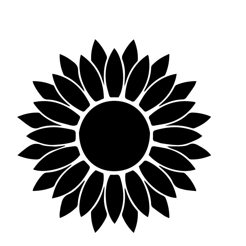 Sunflower Silhouette Flower Decal Sticker – Decalfly