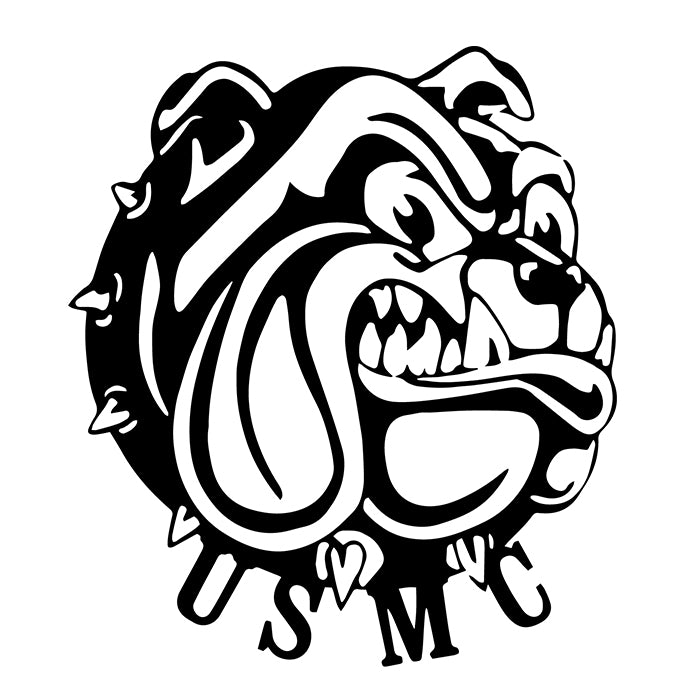 Marine Bulldog Logo Decal Sticker – Decalfly