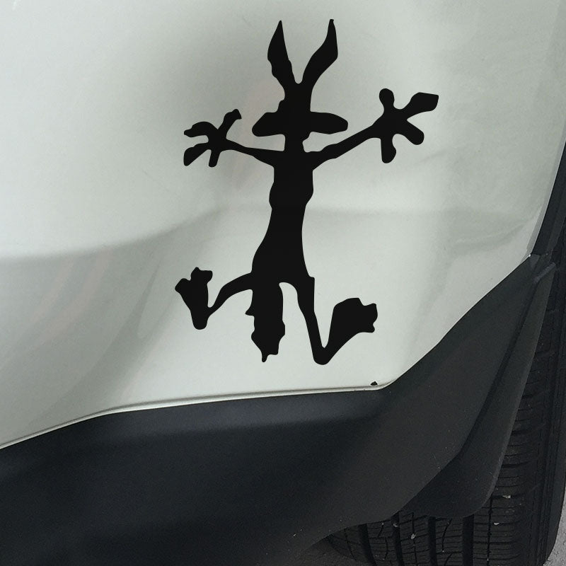 Wile E Coyote Funny Ran Over Decal Sticker Decalfly