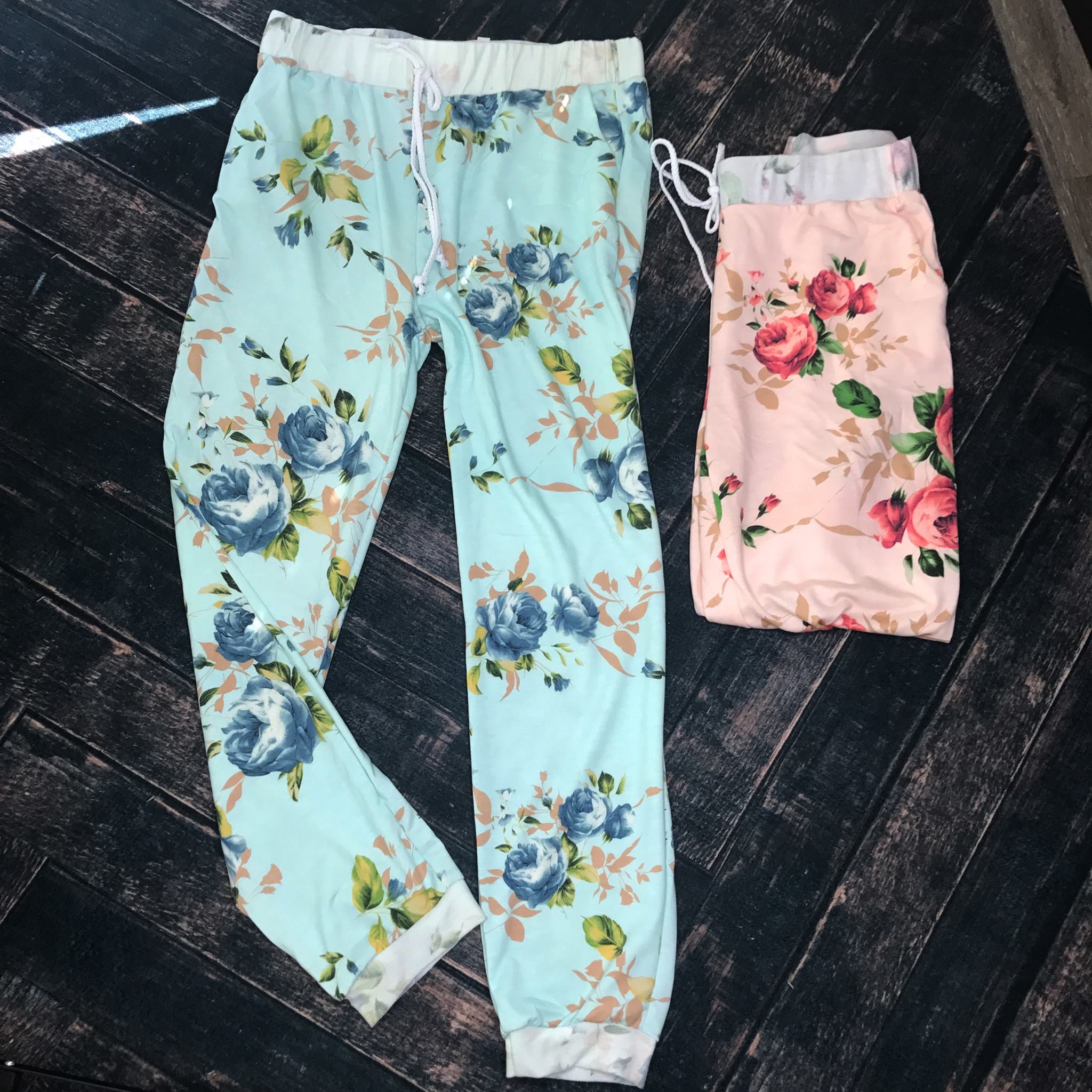 floral print joggers