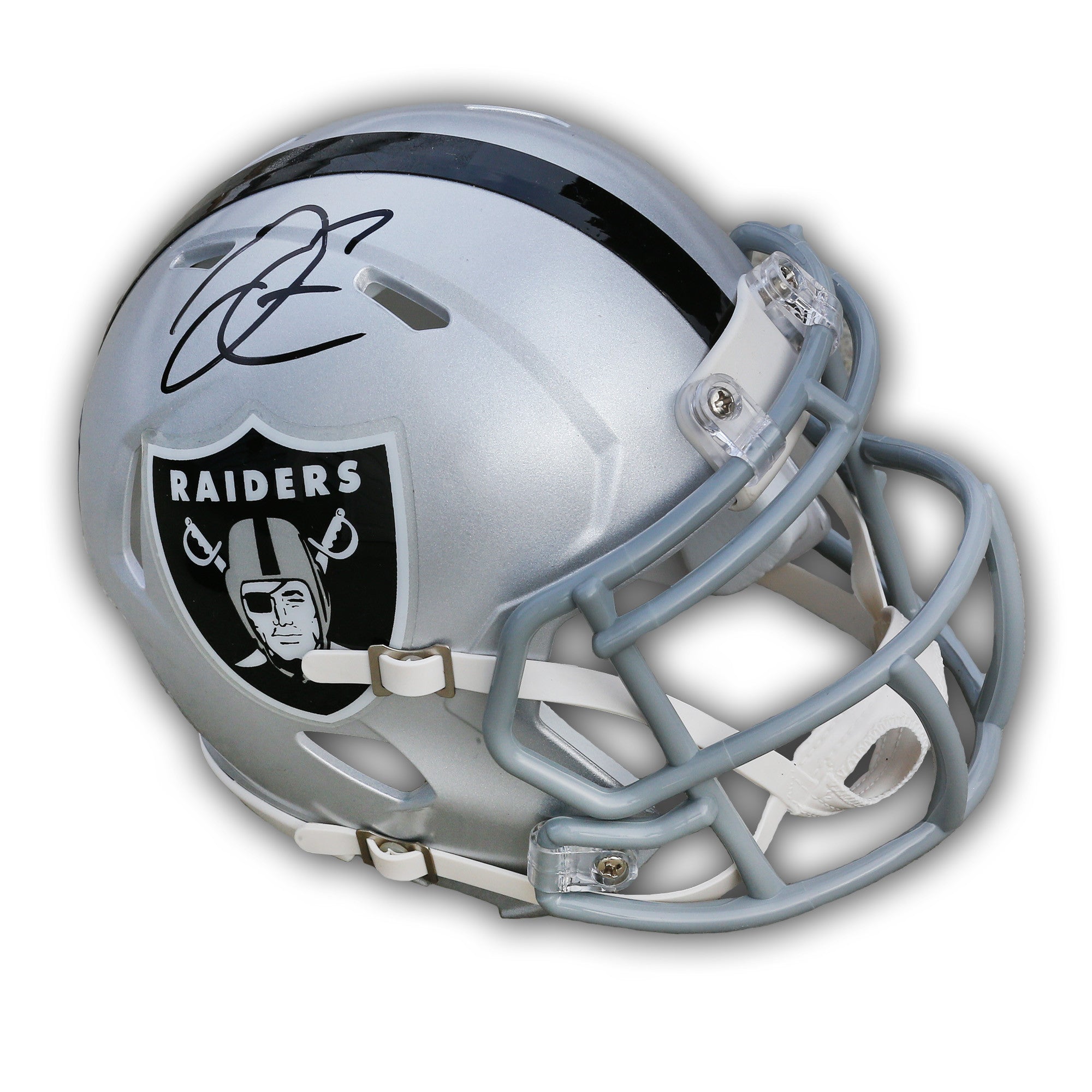 derek carr autographed helmet