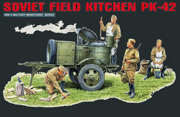 Multi-Colour Miniart 1:35 Scale Soviet Field Kitchen KP-42 Building kit