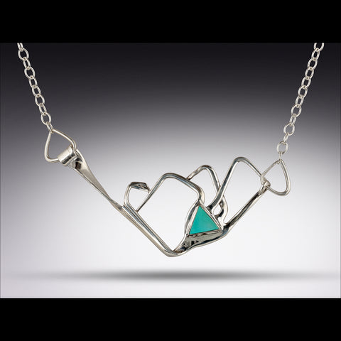 Mountain Range Silver Fork Necklace