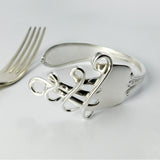 Fork bracelets, silver cuff bracelets made from vintage flatware