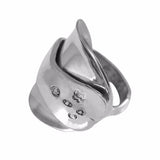 Solid silver spoon ring
