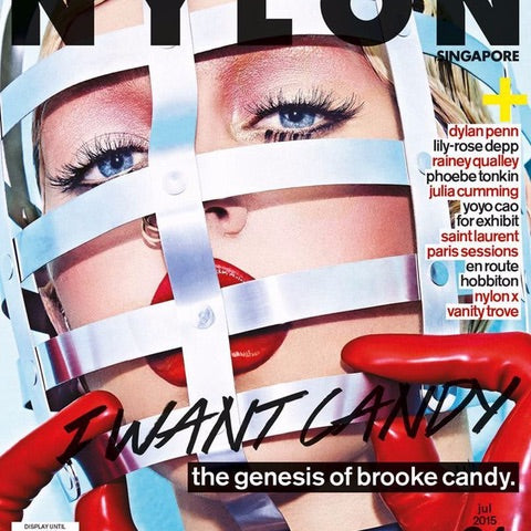 Brooke Candy: Face cage, NYLON cover