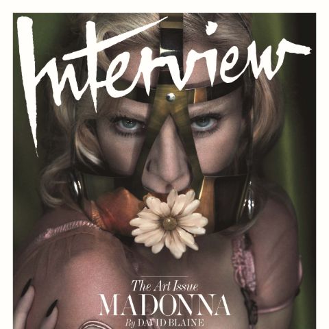 Madonna: Daisy face cage, INTERVIEW MAGAZINE COVER