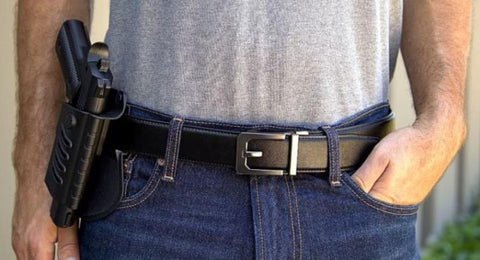 Trakline No-Hole, Ratchet style belt for EDC and concealed firearm carry by Kore Essentials. Trackline gun belts