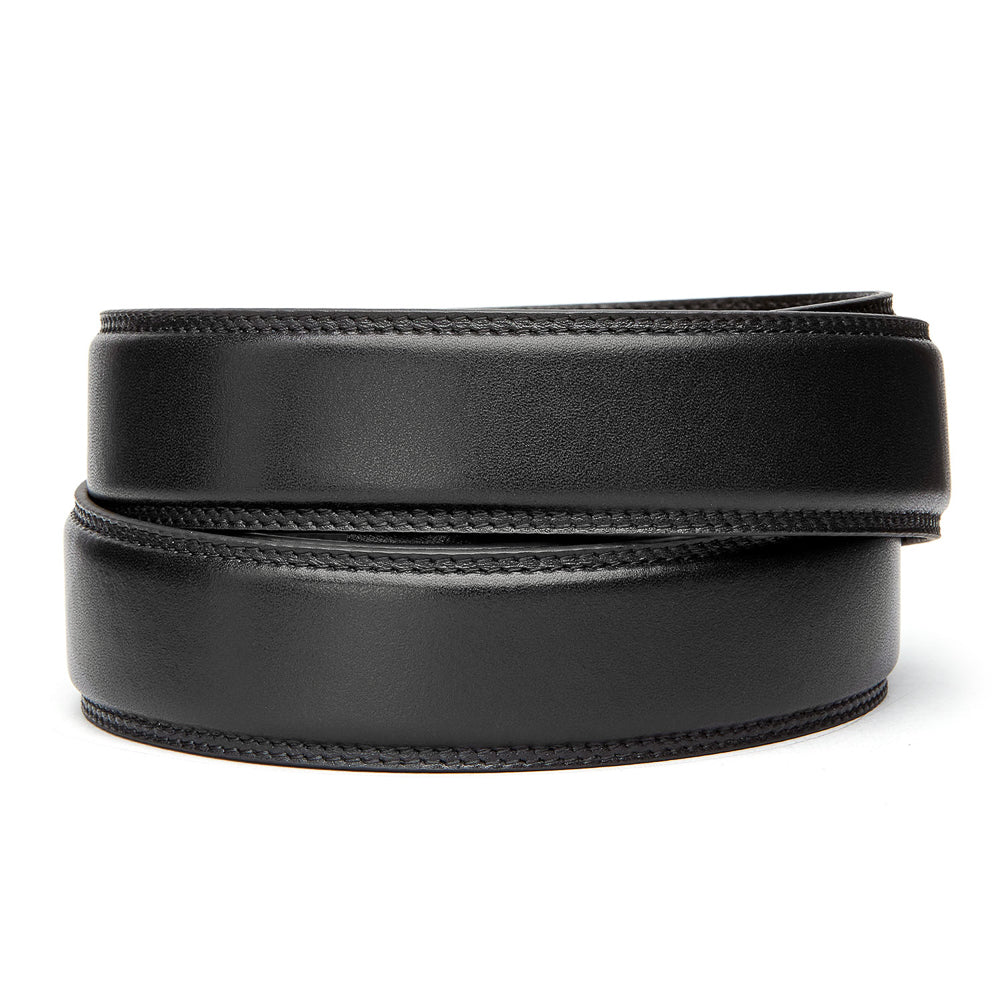 BLACK FULL GRAIN CLASSIC LEATHER BELT 1.37