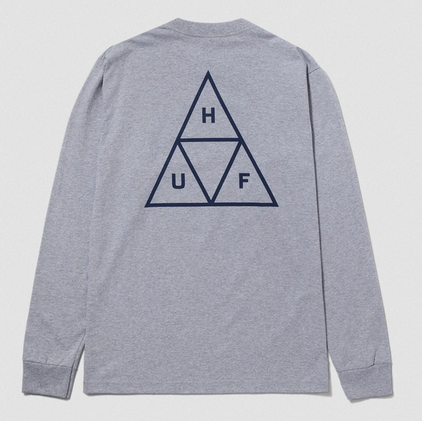 HUF Set TT L/S Tee Heather Grey M XL