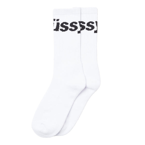 Stüssy Helvetica Jacquard Crew Socks Wh &hellip;