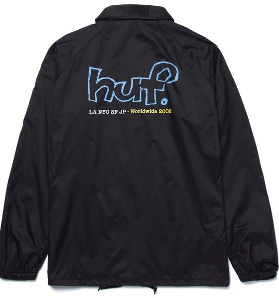 HUF Drop Out Coaches Jacket Black M L XL