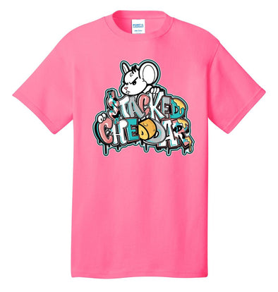 5 Pointz Stacked Cheddar Tee (Neon Pink)