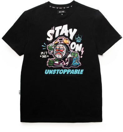 RS1NE Stay On Embroidered Patch Tee (Black)