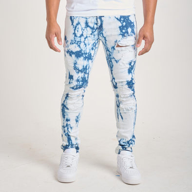 Solutus Ripped Biker Jean (Ice Blue)